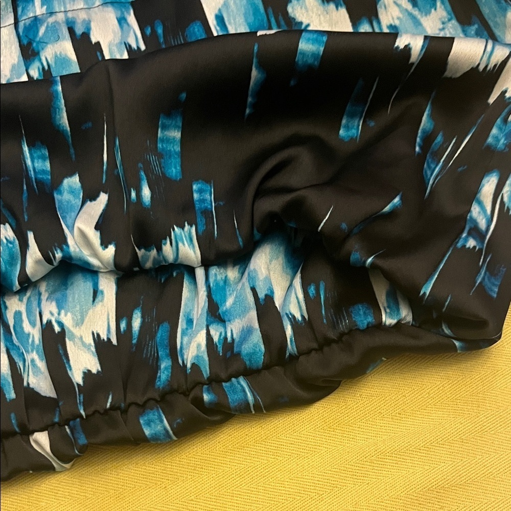 Derek Lam Black and Blue Patterned Dress size M - Picture 8 of 9